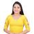 Yellow Bow sleeve Stretchable Cotton Lycra Saree Blouse