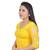Yellow Bow sleeve Stretchable Cotton Lycra Saree Blouse