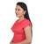 Rose Pink Ruffle Neck Stretchable Cotton Lycra Saree Blouse