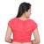 Rose Pink Ruffle Neck Stretchable Cotton Lycra Saree Blouse