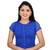 Royal Blue High Neck Stretchable Front Button Cotton Lycra Saree Blouse