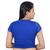 Royal Blue High Neck Stretchable Front Button Cotton Lycra Saree Blouse