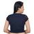 Navy High Neck Stretchable Front Button Cotton Lycra Saree Blouse