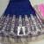 Blue embroidered silk unstitched lehenga