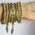 Gold Pearl Hanging Chain Bangles Bracelets Set 2.10 Size