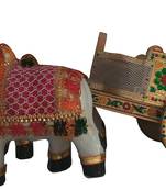 golden white bullock cart
