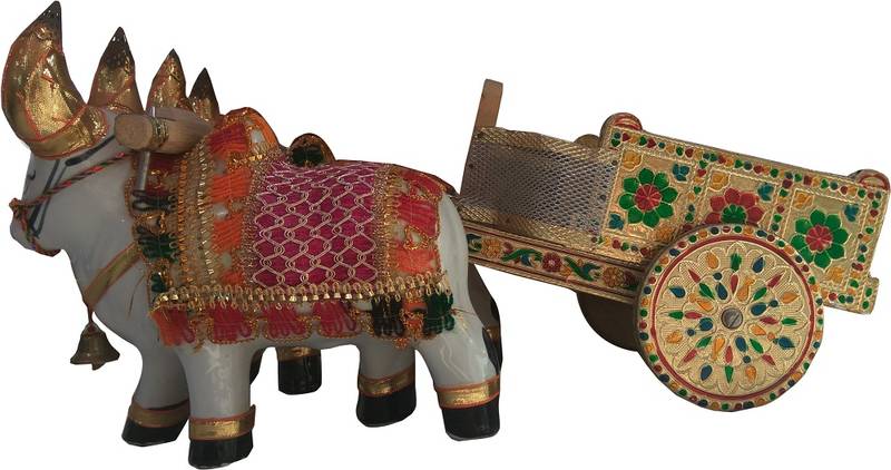 golden white bullock cart