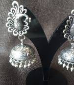 Silver pearl earrings