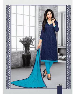 Navy-blue embroidered jacquard salwar 1