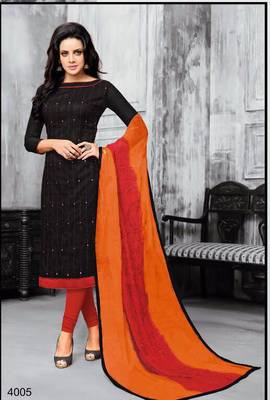 Black embroidered jacquard salwar 1