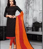 Black embroidered jacquard salwar
