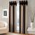Set of 2 window eyelet curtains ethnic brown