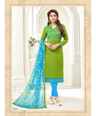 Mehendi embroidered jacquard salwar 1