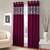 Set of 2 door eyelet curtains plain maroon