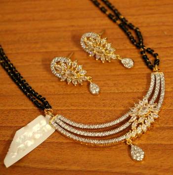 Designer Diamond Look Fine Mangalsutra 1