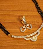 Cz Studded Solitaire Look Mangalsutra