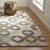 SIZE 5' x 8' DESTRY GEOMATRIC DIAMOND AREA RUGS SOFT HAND CRATE & BAREL CRAFTED CARPET