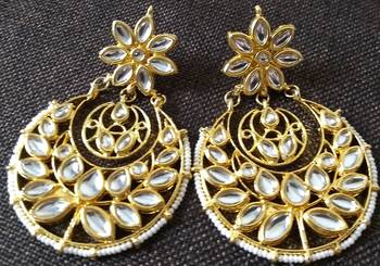 White pearl earrings 1