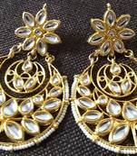 White pearl earrings