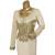Gold Spandex Beaded Kaftan Maxi Dress