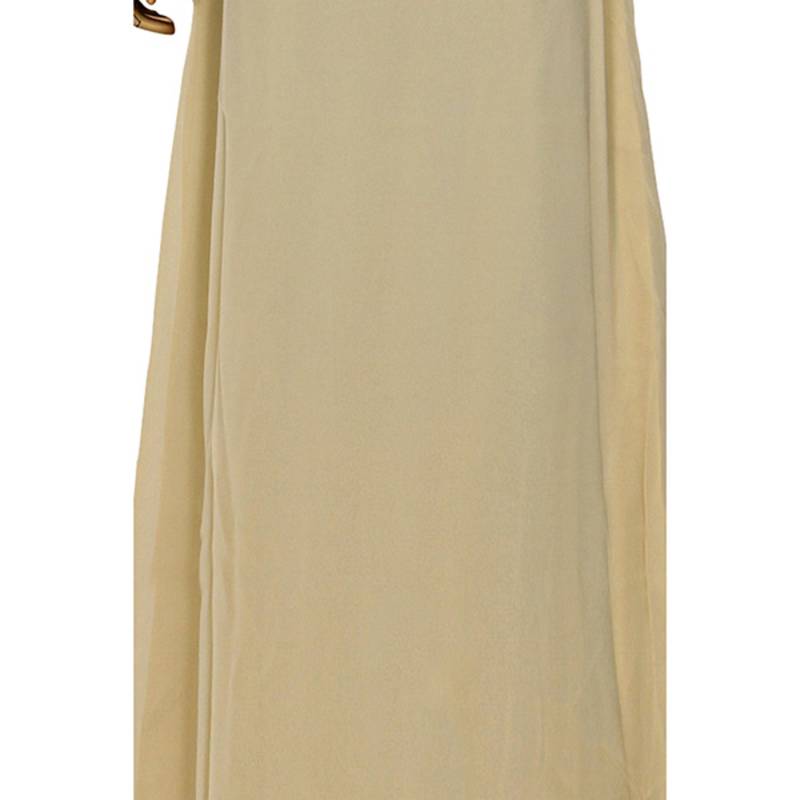 Cream Crystal Embellished Georgette Kaftan Aaya Maxi Dress