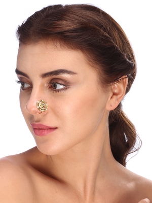 nose ring gold south indian style
