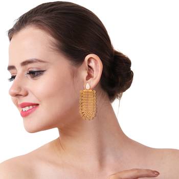 Copper Hangings Ethnic Wedding & Engagement Earrings 5