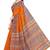 White printed cotton silk saree with blouse