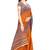White printed cotton silk saree with blouse