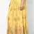 Yellow Embroidered Cotton Long Skirt