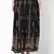 Black Embroidered Cotton Long Skirt