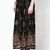 Black Embroidered Cotton Long Skirt