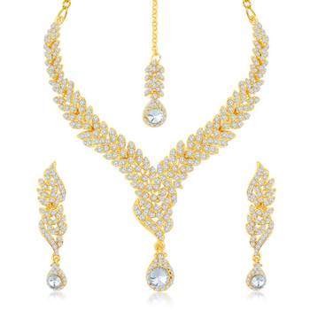 Gold diamond necklace-sets 1