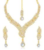 Gold diamond necklace-sets