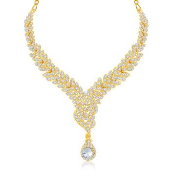 Gold diamond necklace-sets 2