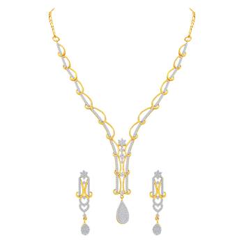 Gold Diamond Necklace Sets 1
