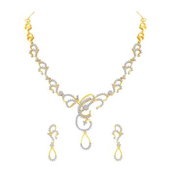 Gold Diamond Necklace Sets 1