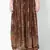 Brown Embroidered Cotton Long Skirt