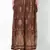 Brown Embroidered Cotton Long Skirt