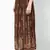 Brown Embroidered Cotton Long Skirt