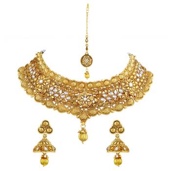 Gold Diamond Necklace Sets 1