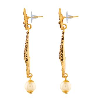 Gold Diamond Danglers Drops 3