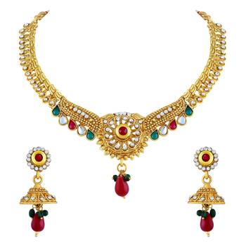 Gold Diamond Necklace Sets 1