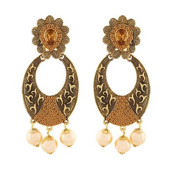 Gold Diamond Danglers Drops 1