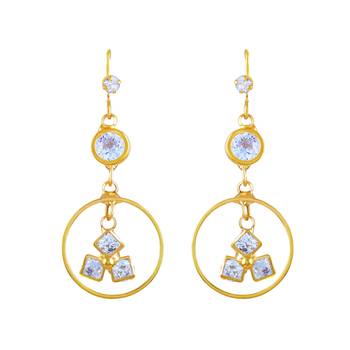Gold Diamond Danglers Drops 1