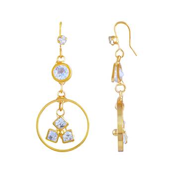 Gold Diamond Danglers Drops 3