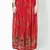 Red Embroidered Cotton Long Skirt