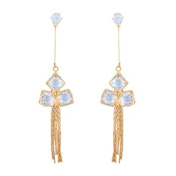 Gold Diamond Danglers Drops 1