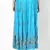 Turquoise Embroidered Cotton Long Skirt