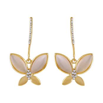 Gold Diamond Danglers Drops 1